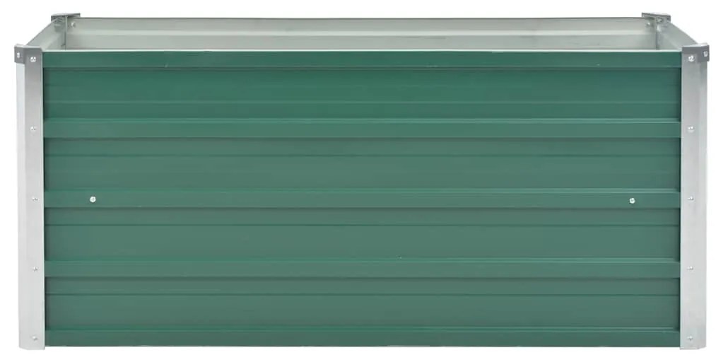 Canteiro elevado de jardim aço galvanizado 100x40x45 cm verde