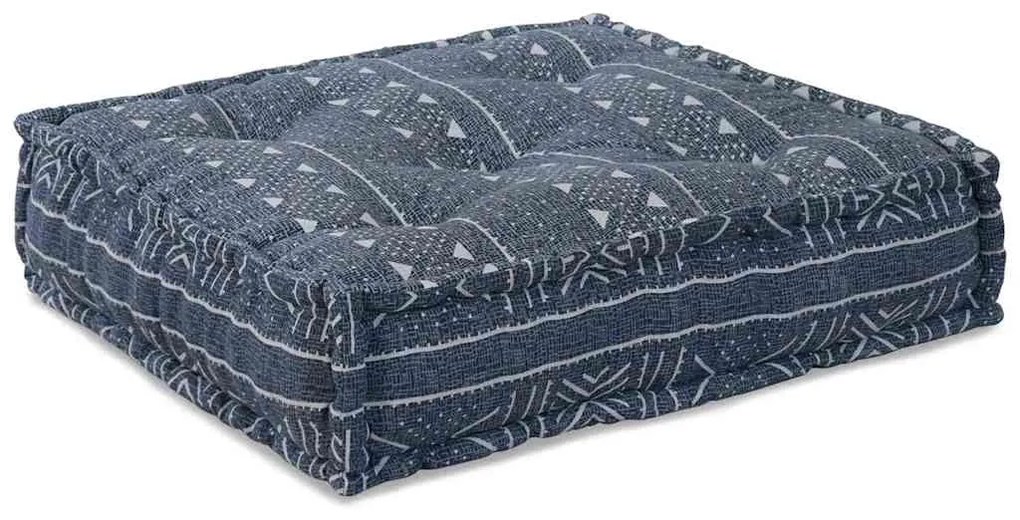 vidaXL Pouffe Modular Índigo 70x70x36 Tecido da