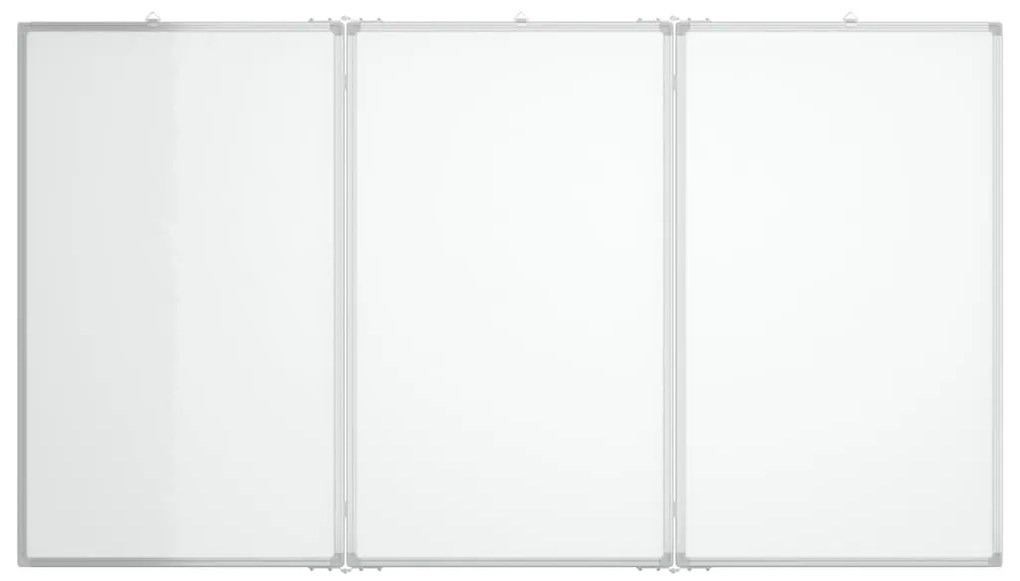 Quadro branco magnético dobrável 180x80x1,7 cm alumínio