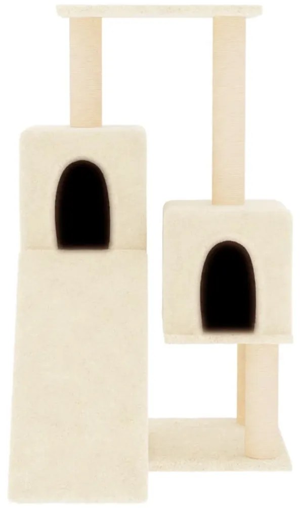 Árvore para gatos c/ postes arranhadores sisal 82 cm cor creme