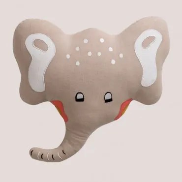 Almofada Em Algodão Skiper Kids Elefante - Sklum