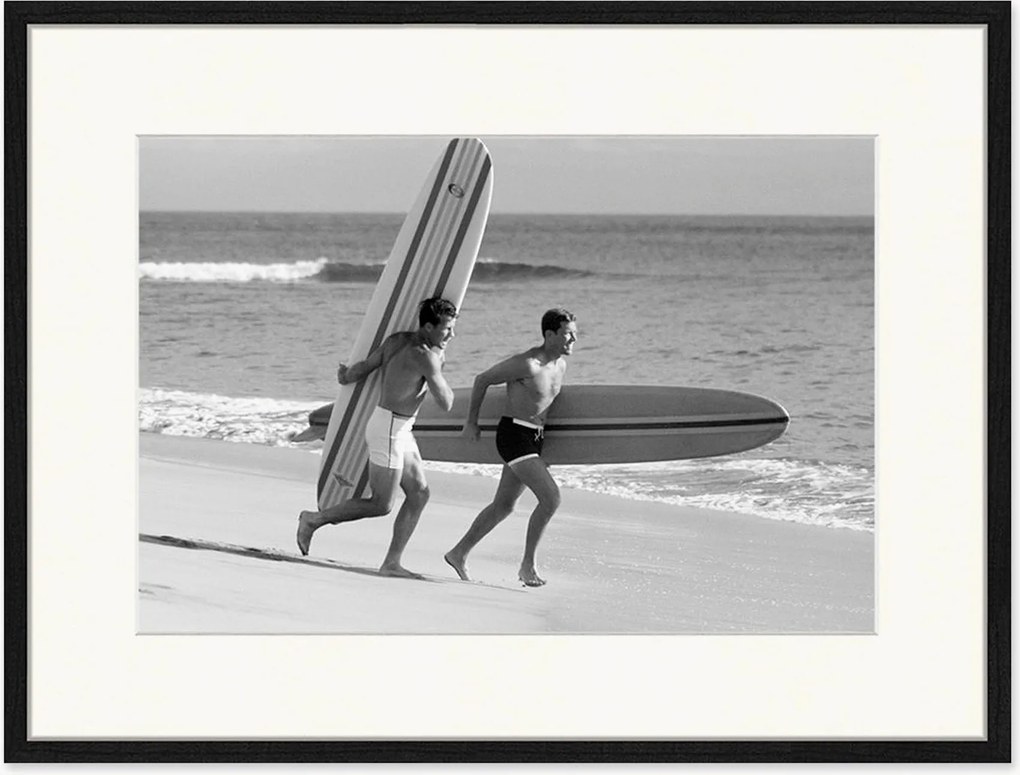 Impressão digital emoldurada Surf Running