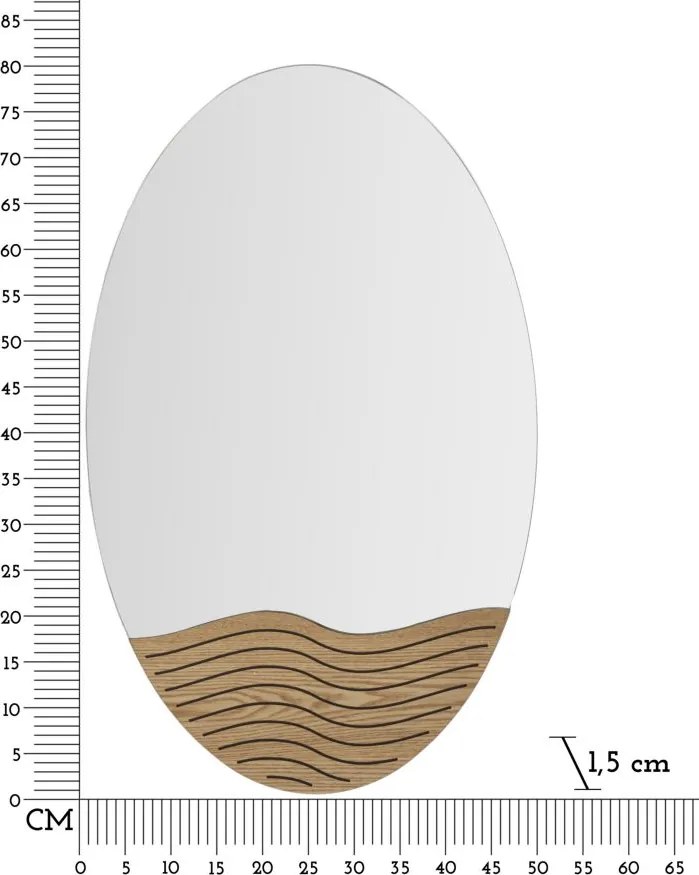 ESPELHO DE PAREDE LINES 50X1,5X80 CM MULTICOLORIDO