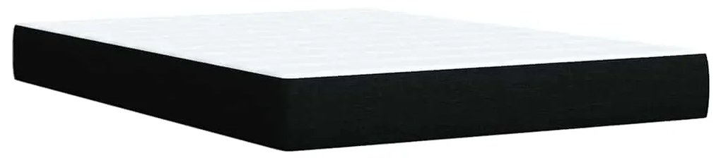 Cama com molas/colchão 160x200 cm tecido preto