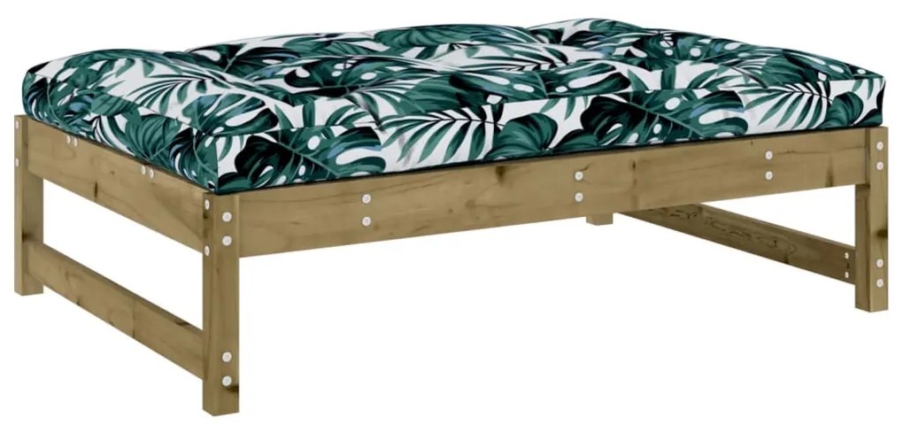 6 pcs conjunto lounge de jardim c/ almofadões pinho impregnado