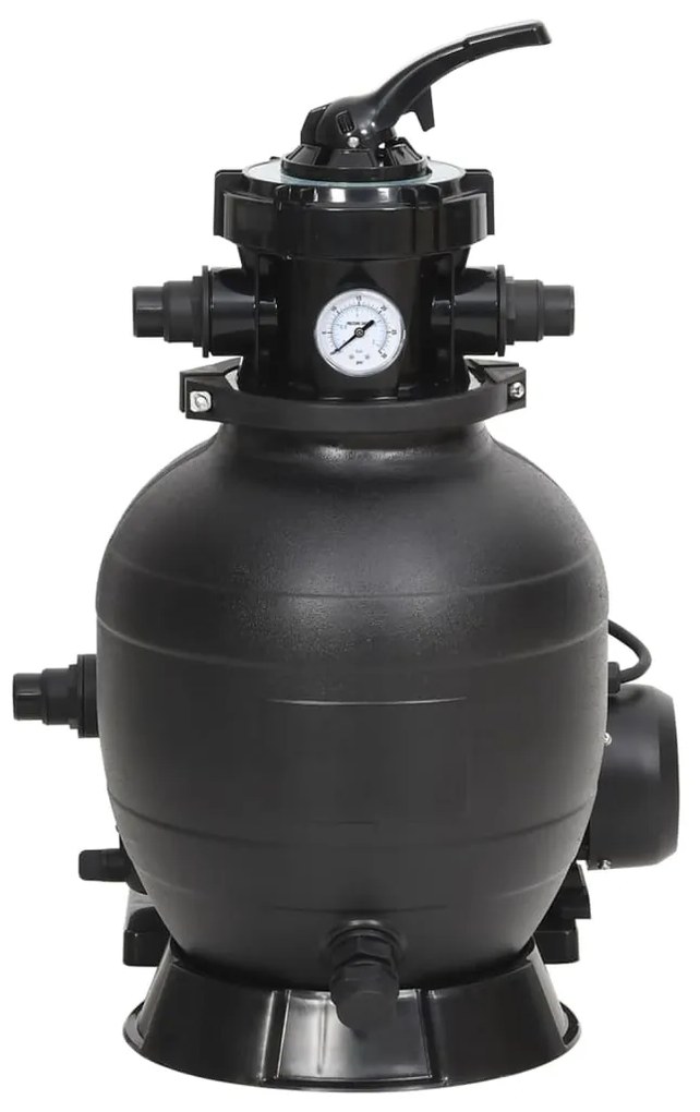 Filtro de areia para piscina com pré-filtro preto