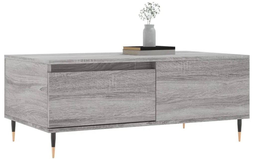 Mesa de centro 90x50x36,5 cm derivados madeira cinzento sonoma