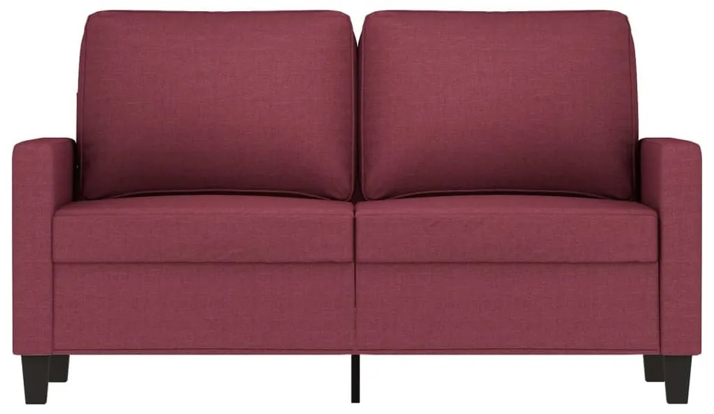 Sofá de 2 lugares tecido 120 cm vermelho tinto