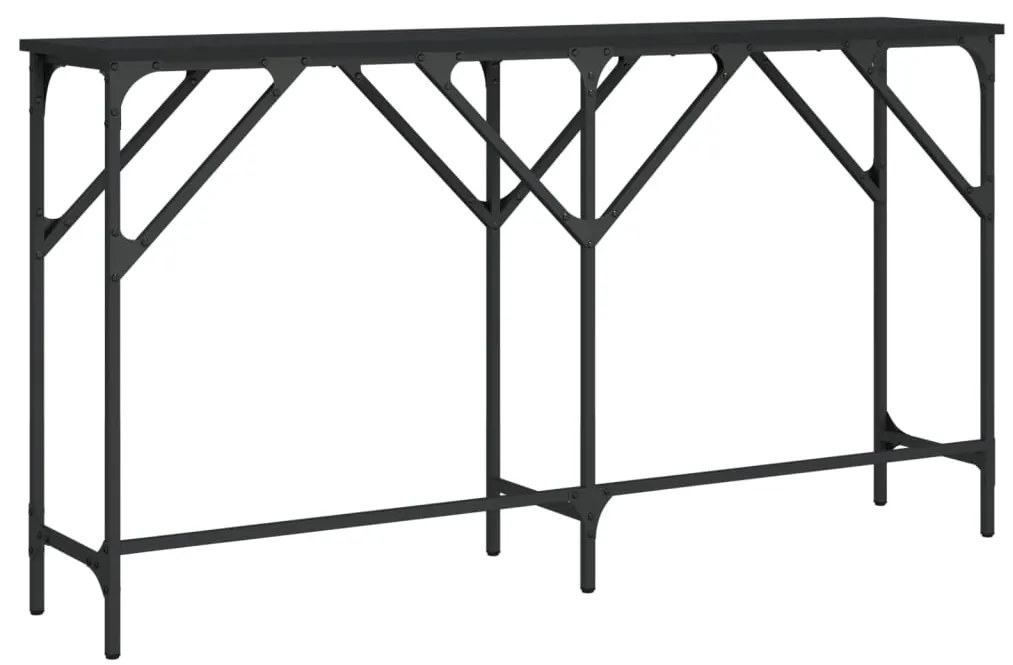 Mesa consola 140x29x75 cm derivados de madeira preto