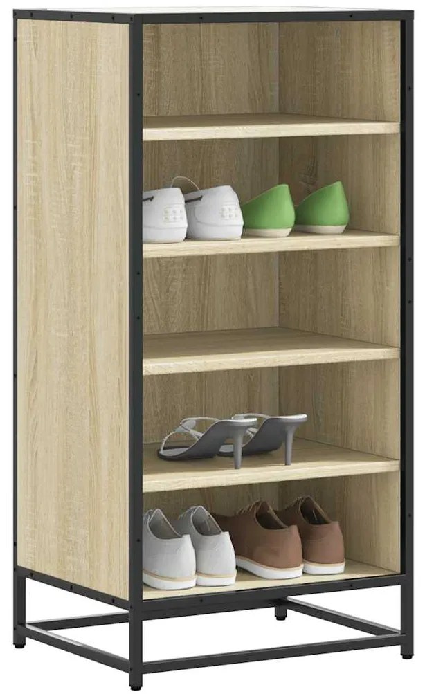 vidaXL Sapateira 48x38x97,5 cm derivados de madeira carvalho sonoma