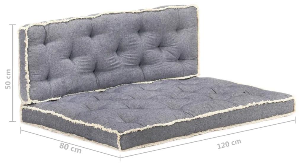 2 pcs conjunto de almofadões para sofá de paletes azul