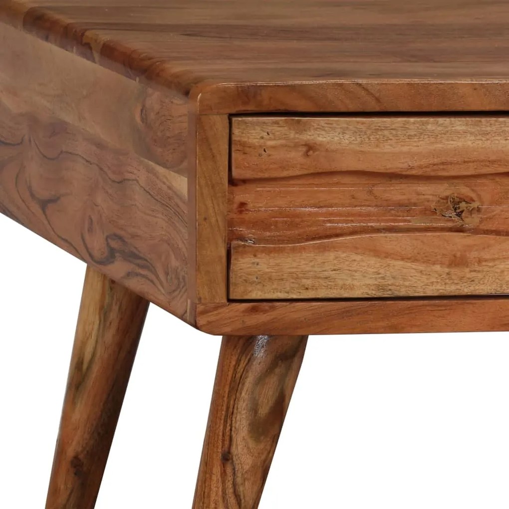 Mesa de centro madeira maciça com gaveta esculpida 100x50x40 cm