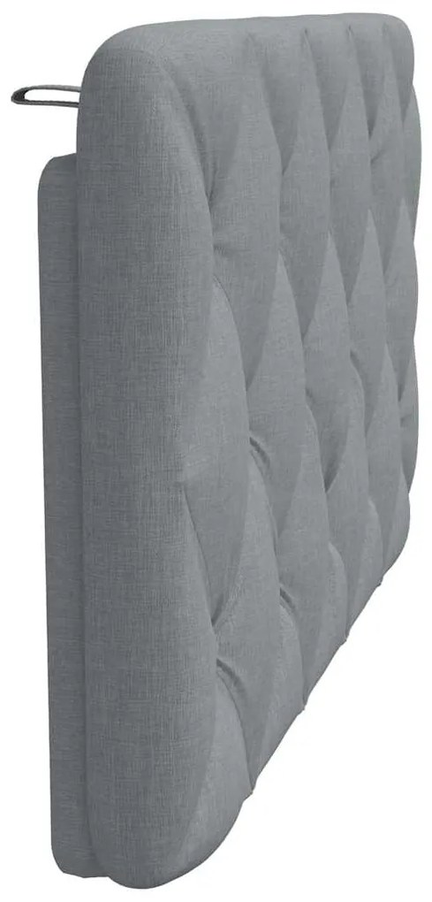Almofadão de cabeceira 100 cm tecido cinzento-claro