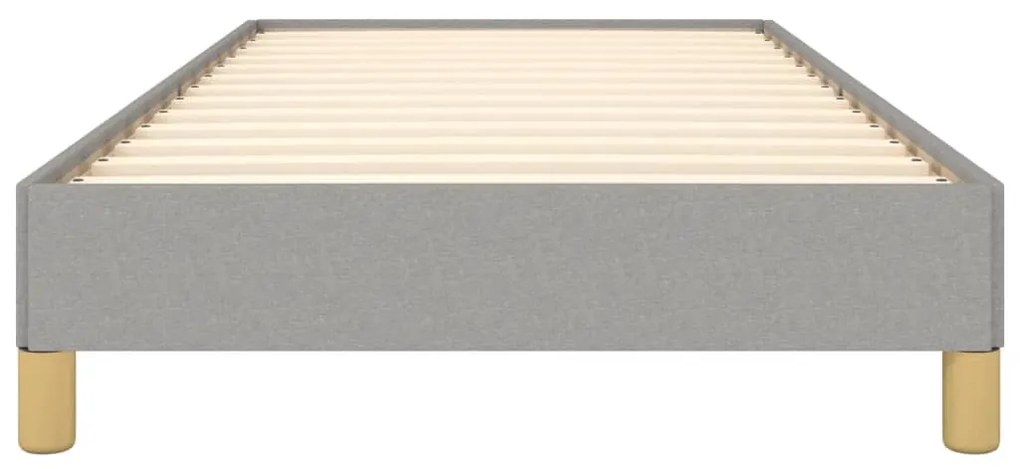Estrutura de cama sem colchão 80x200 cm tecido cinzento-claro