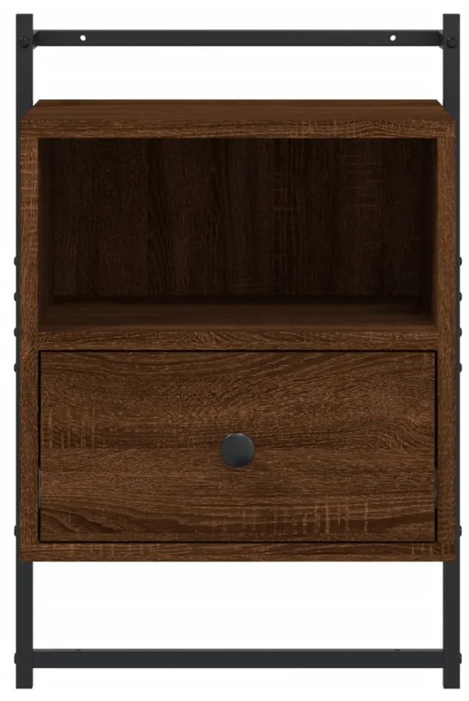 Mesas cabeceira 2 pcs 40x30x61 deriv. madeira carvalho castanho