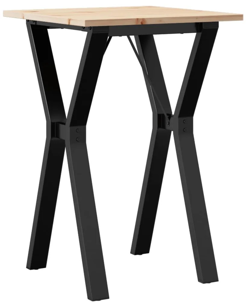 Mesa de jantar estrutura em Y 50x50x75 cm pinho e aço