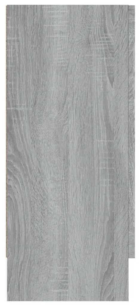 Vitrine 120x30,5x70 cm derivados de madeira cinzento sonoma