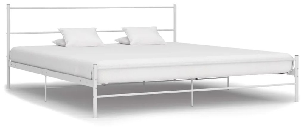 Estrutura de cama 160x200 cm metal branco