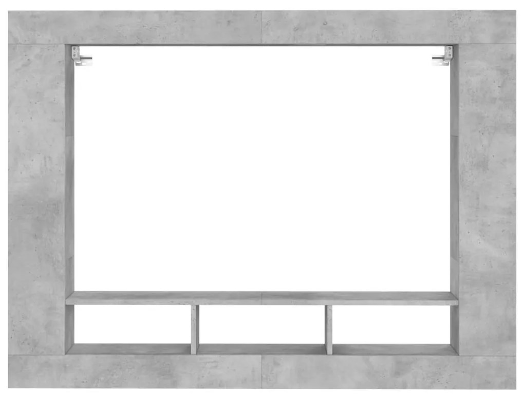 Móvel de TV 152x22x113 cm derivados de madeira cinzento cimento