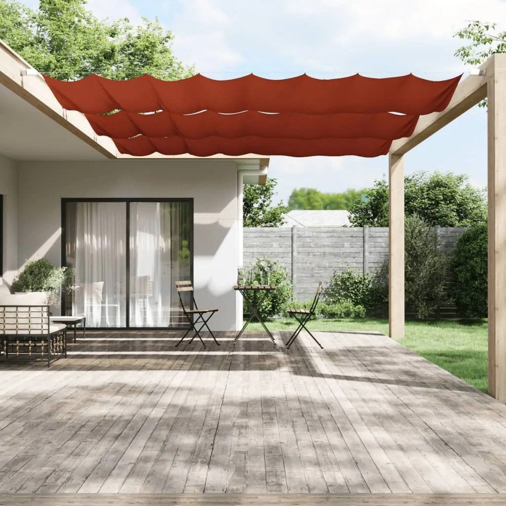 Toldo vertical 140x360 cm tecido oxford cor terracota