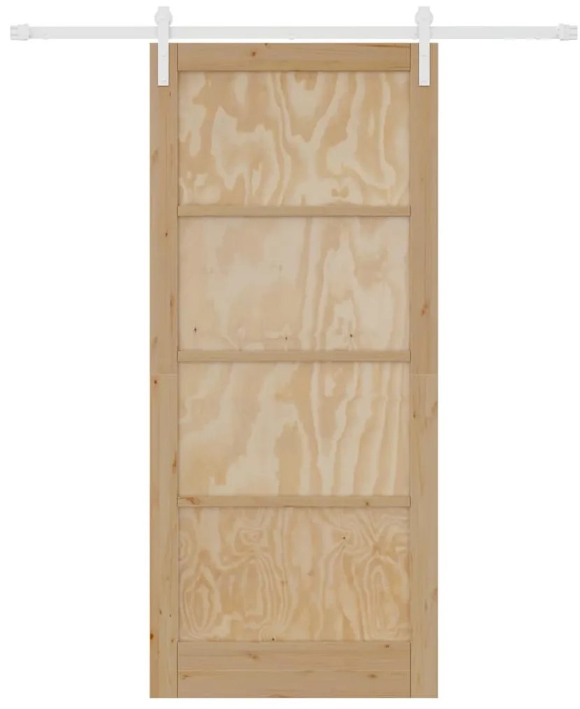 Porta de Correr vidaXL com Conjunto de Ferragens 93x211 cm Madeira Mac