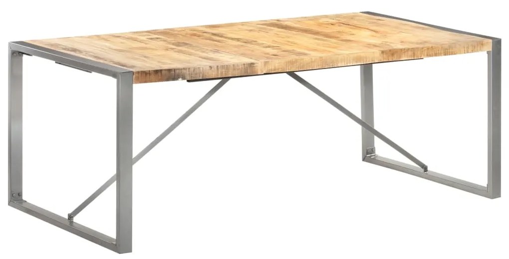 vidaXL Mesa de jantar 200x100x75 cm madeira de mangueira maciça áspera