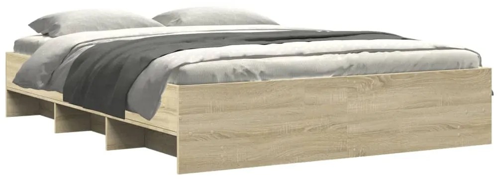Estrutura cama s/ colchão derivados de madeira carvalho sonoma