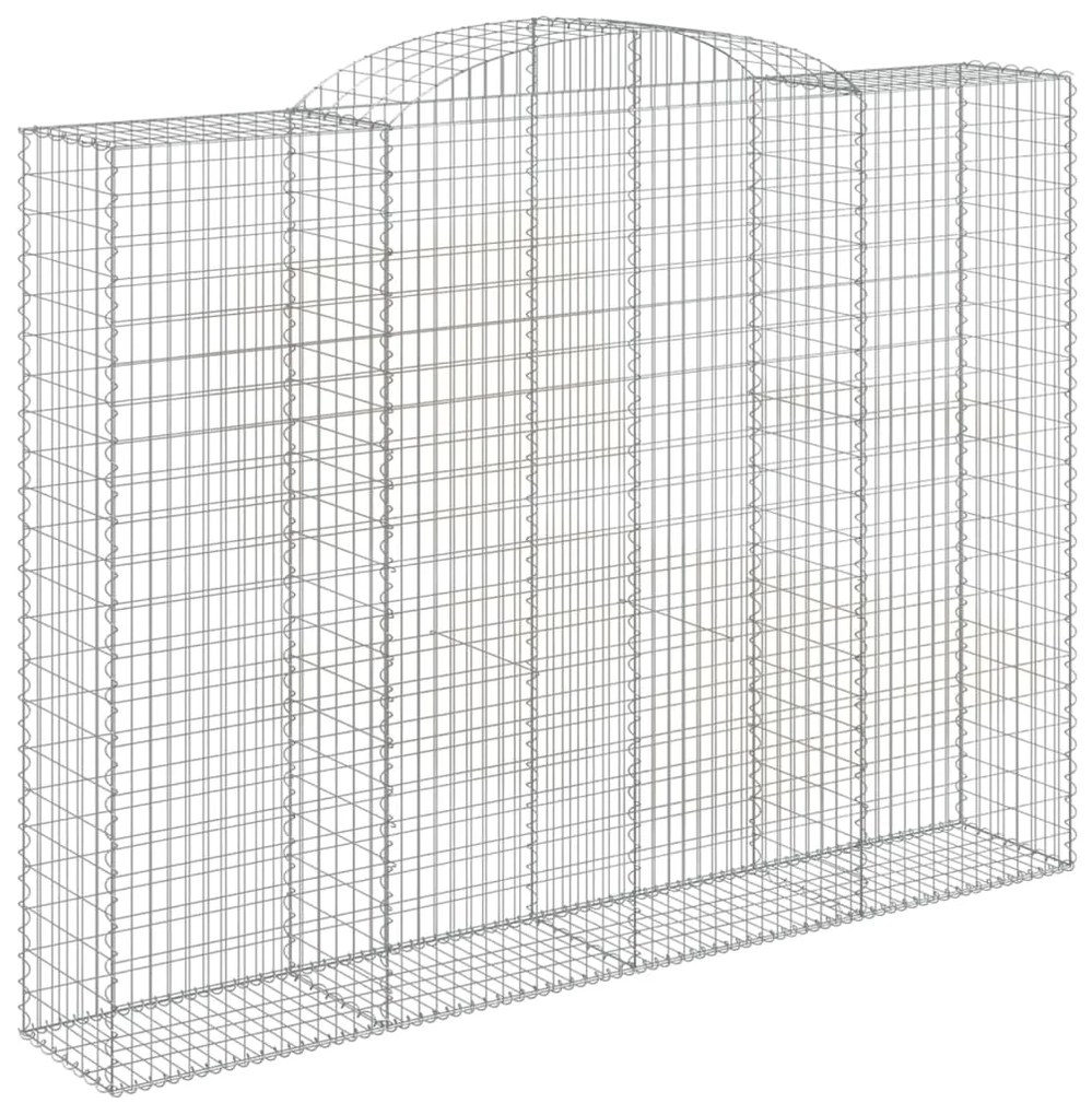 Cestos gabião arqueados 15 pcs 300x50x220/240 ferro galvanizado