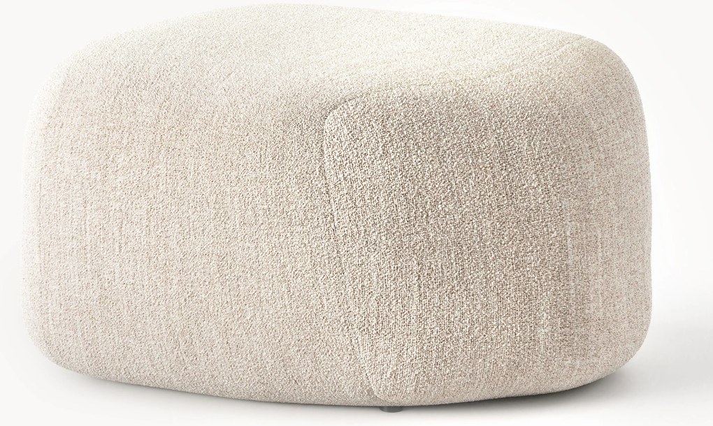 Pufe oval em bouclé Wolke