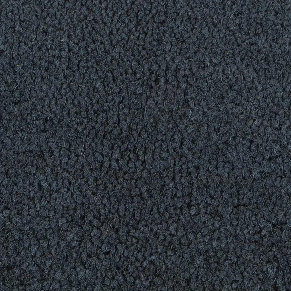 Tapete porta semicircular 40x60 cm fibra coco tufada cinzento