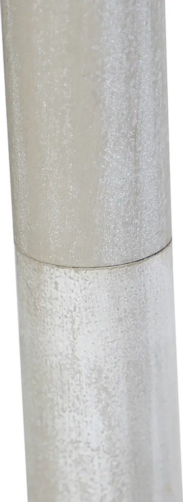 Candeeiro de pé inteligente Cinzento com Abaajur Plissado Branco incl. Wifi A60 - Classico