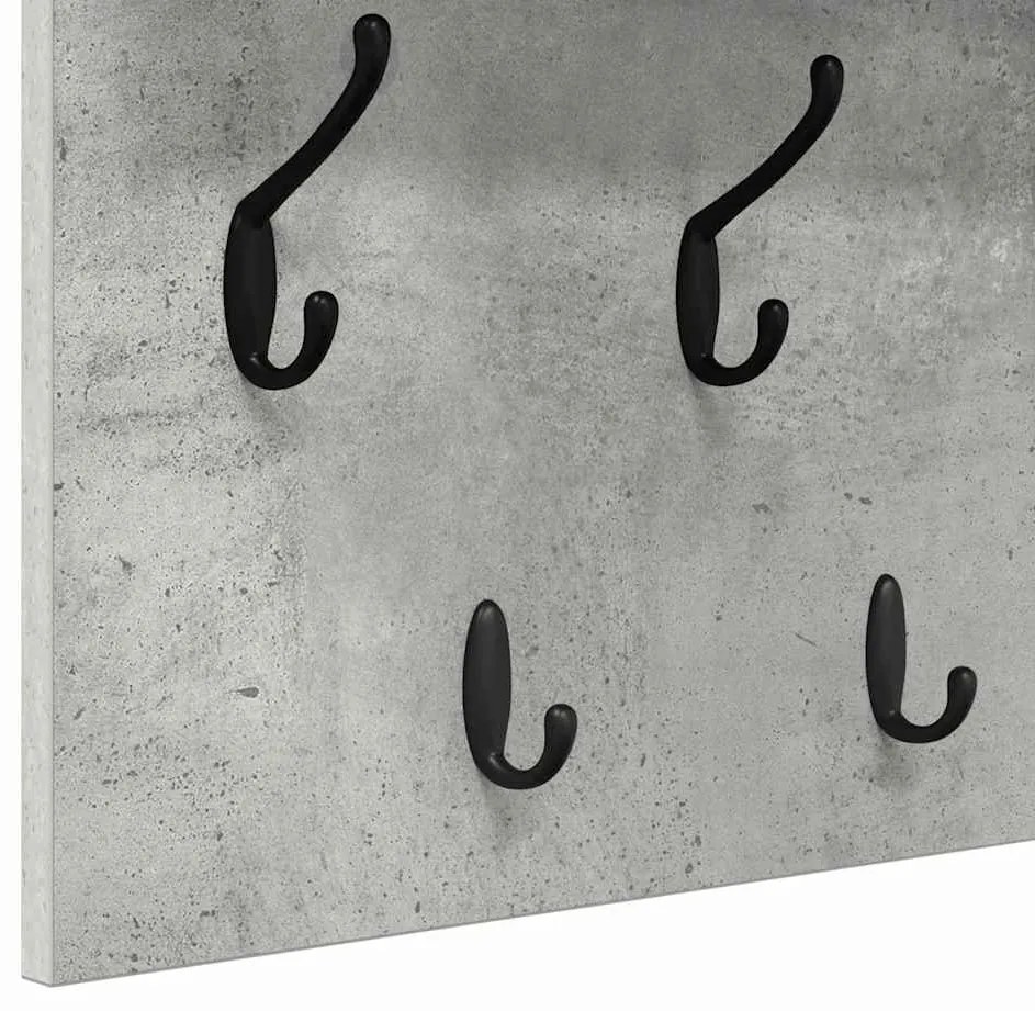 Cabideiro de Parede Cinzento cimento 60 x 40 x 12 cm