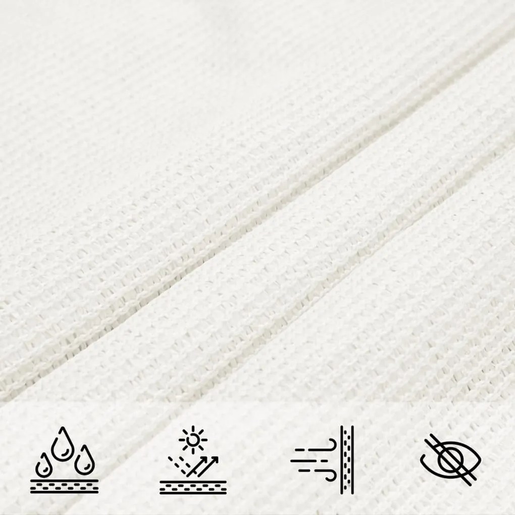 Para-sol estilo vela 160 g/m² 3x3x3 m PEAD branco
