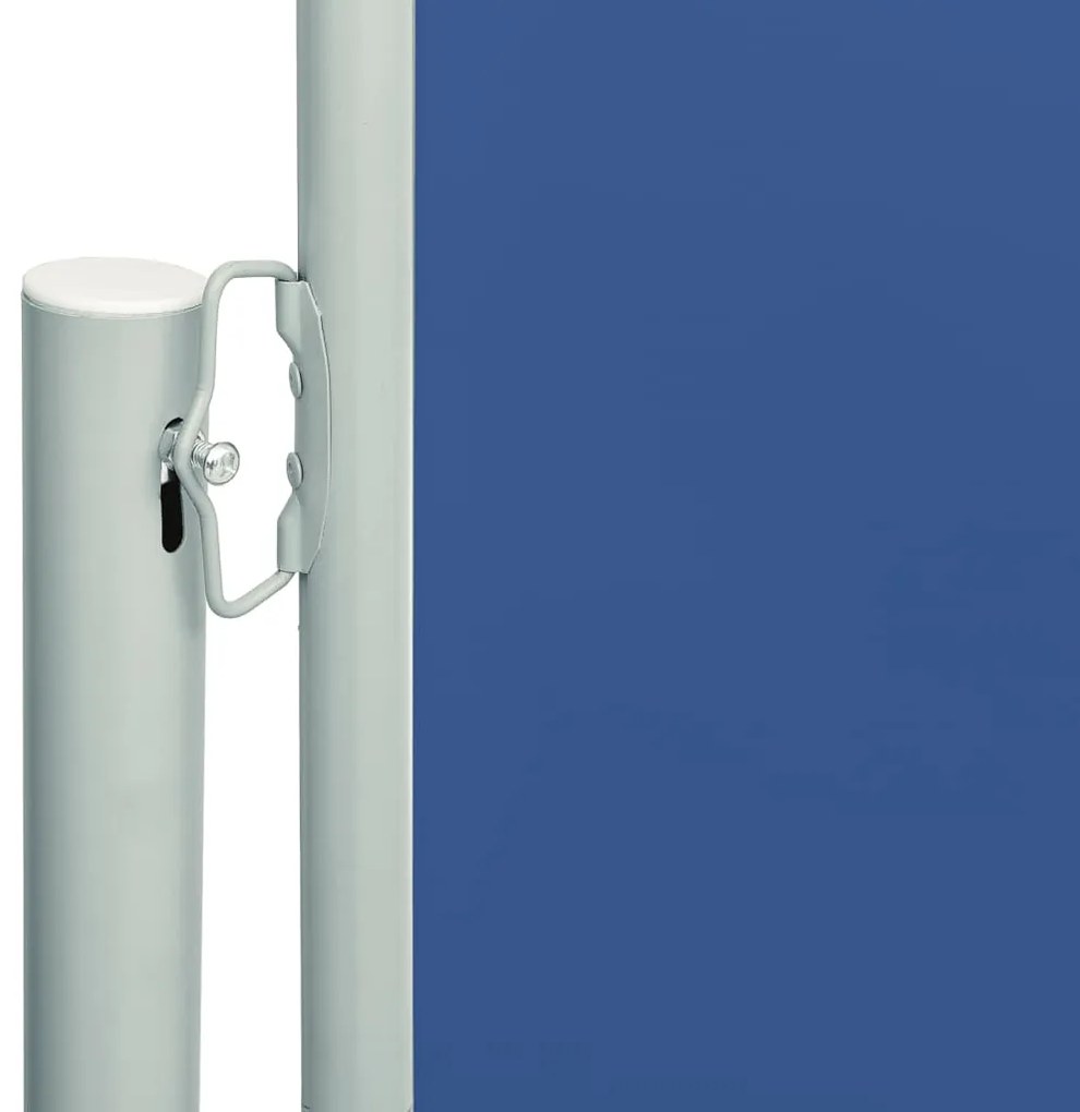 Toldo lateral retrátil para pátio 117x300 cm azul