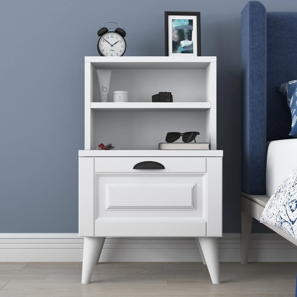 Mesinha de Cabeceira BD105 – Branco – 45x74,4x40 cm