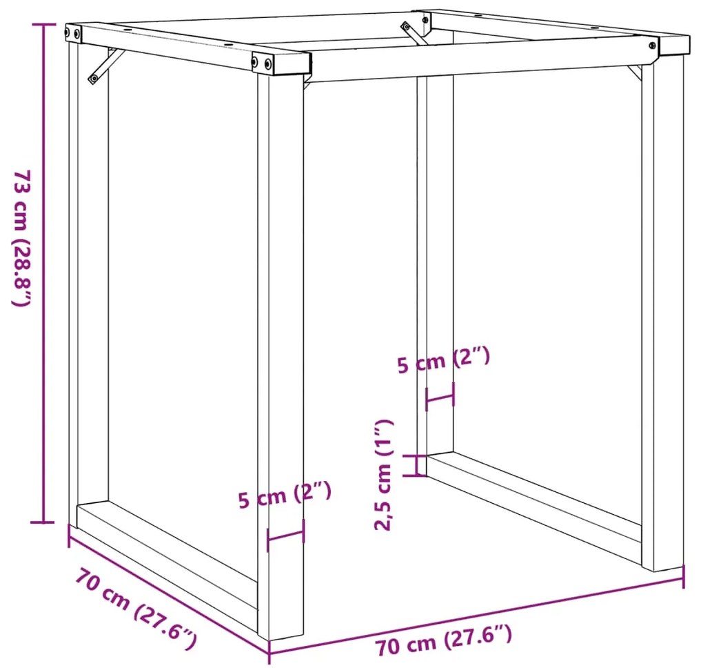 Pernas para mesa de jantar estrutura em O aço