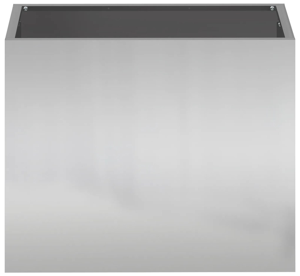 Vaso de Jardim Prateado 50 x 32 x 40 cm Aço galvanizado