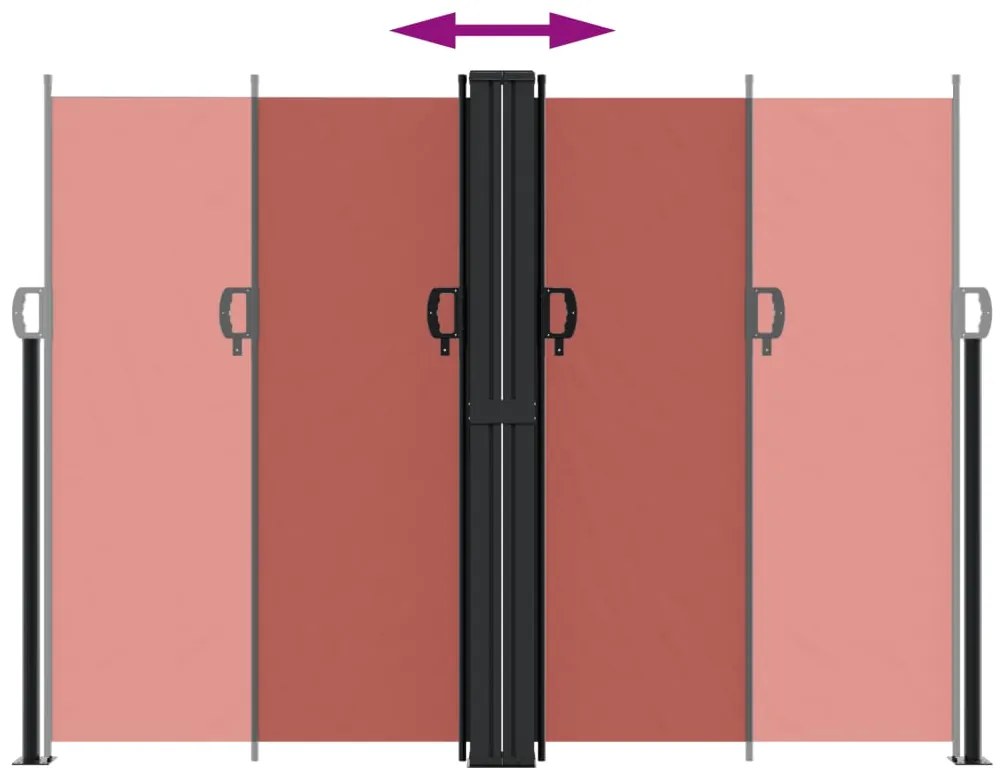 Toldo lateral retrátil 180x1200 cm terracotta