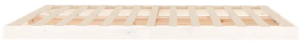 Estrutura de cama 160x200 cm madeira de pinho maciça branco