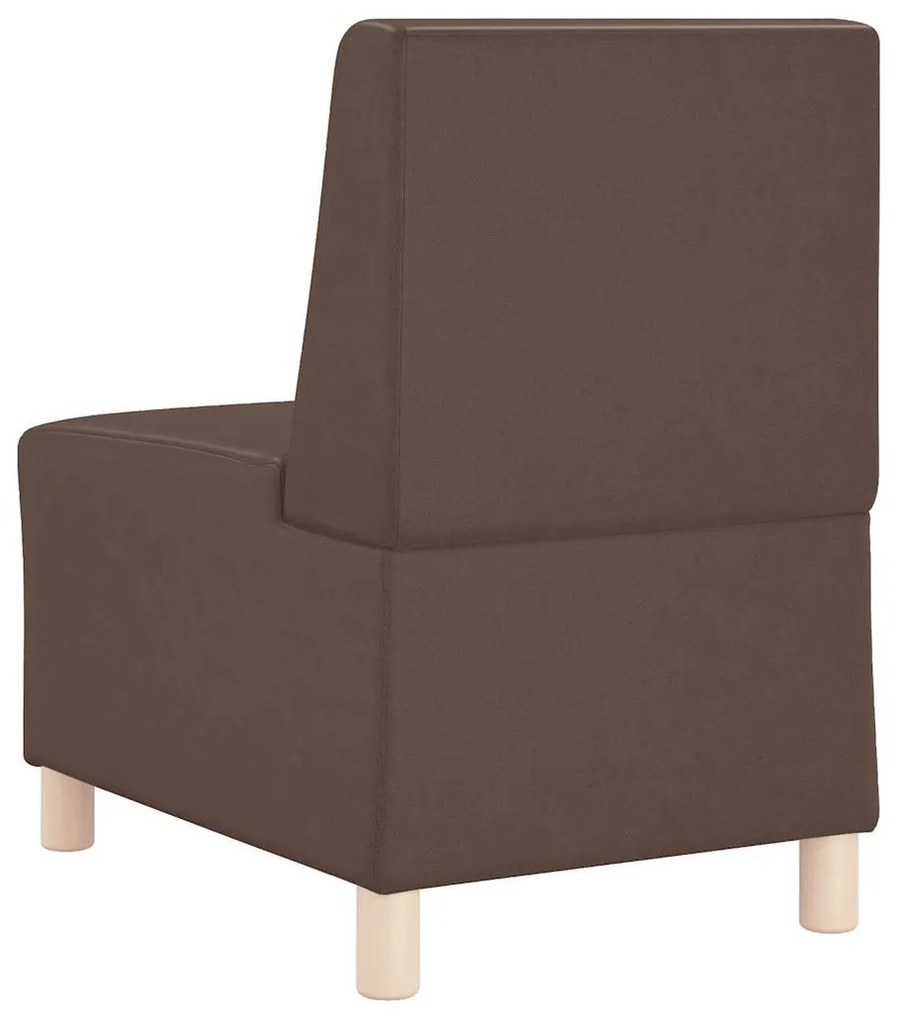 Cadeiras de Sofá 2 pcs Castanho 55 x 74 x 82 cm Couro sintético