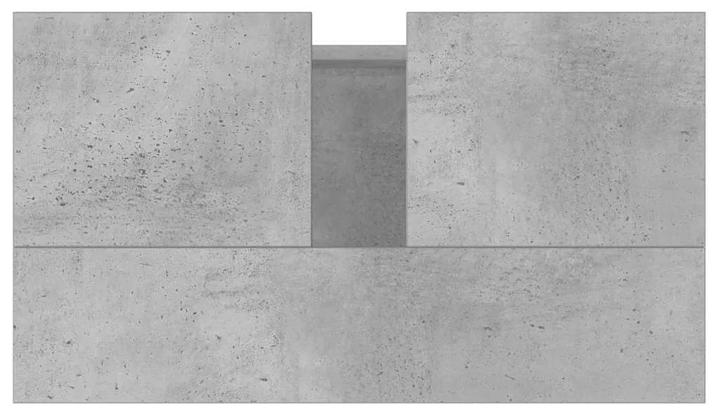 Armário casa de banho 58x33x60 cm deriv. madeira cinza cimento