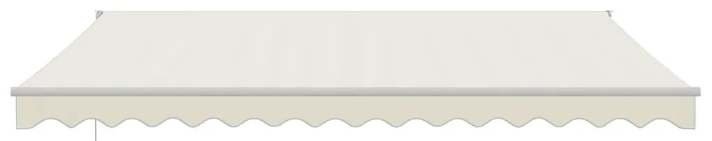 Toldo retrátil 4x3 m tecido e alumínio cor creme