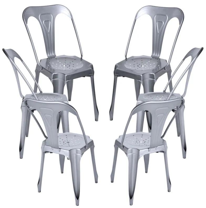 Pack 6 Cadeiras Ulix - Cinza metalizado
