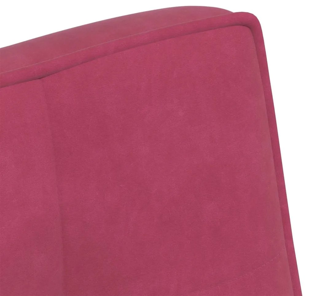 Banco 110x74x84 cm veludo vermelho tinto