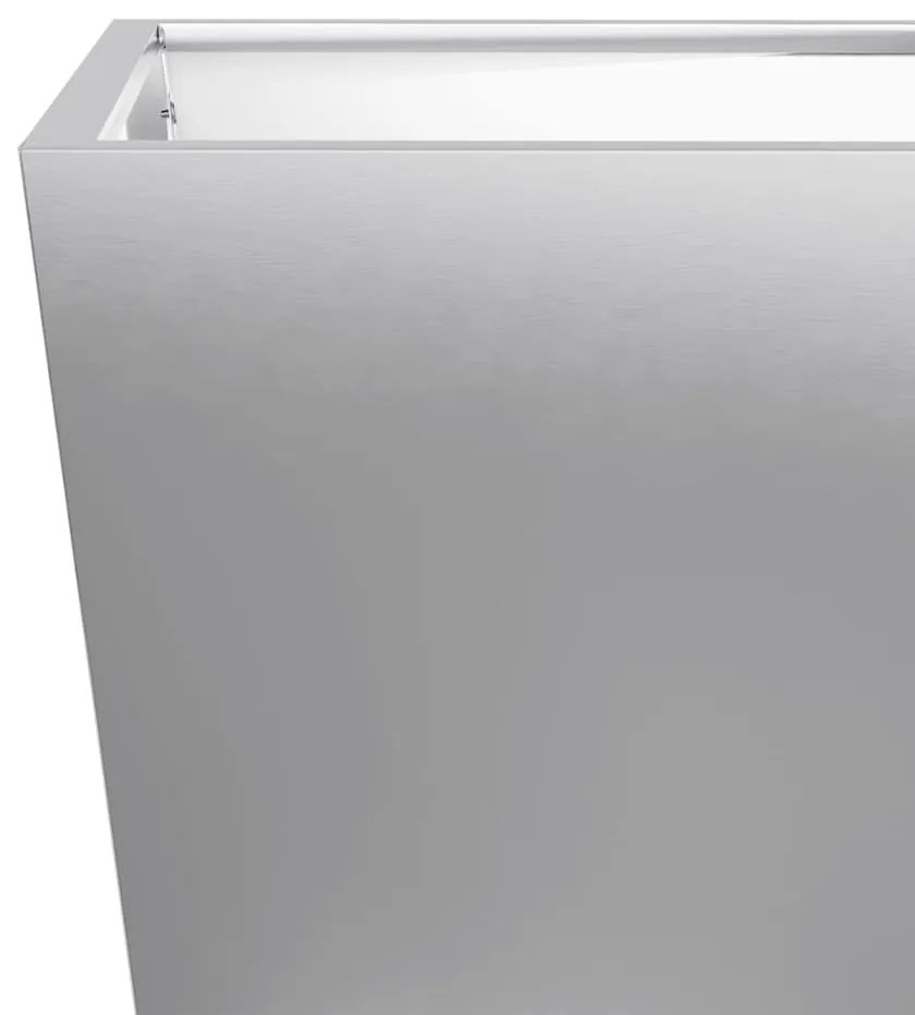 Vaso/floreira de jardim 2 pcs 40x40x40 cm aço galvanizado