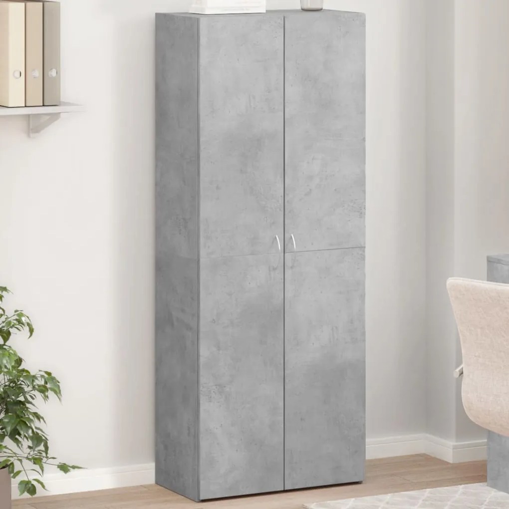 vidaXL Arquivador 60x32x153 cm derivados de madeira cinzento cimento