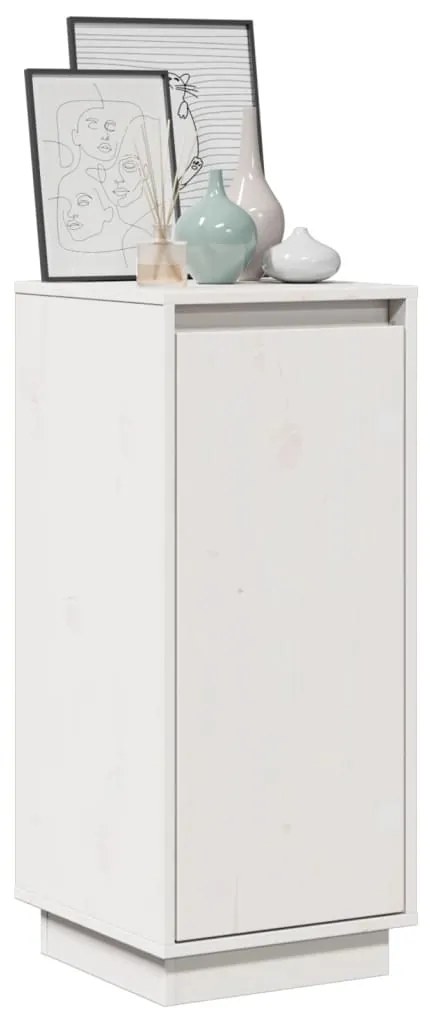 Aparadores 2 pcs 31,5x34x75 cm madeira de pinho maciça branco