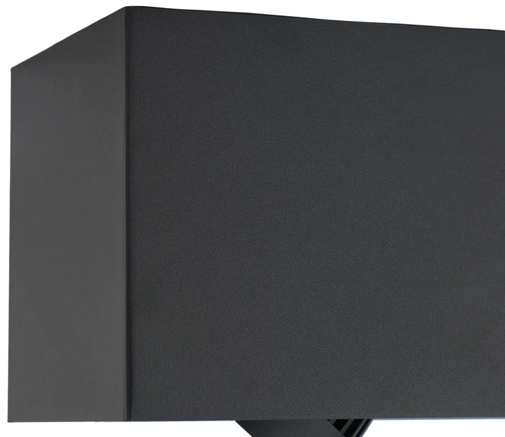 Foco de superfície moderno preto com LED regulável de 2 luzes - Dionysos