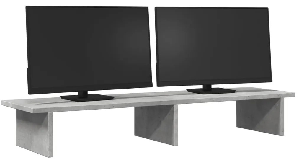 Suporte para monitor derivados de madeira cinzento cimento