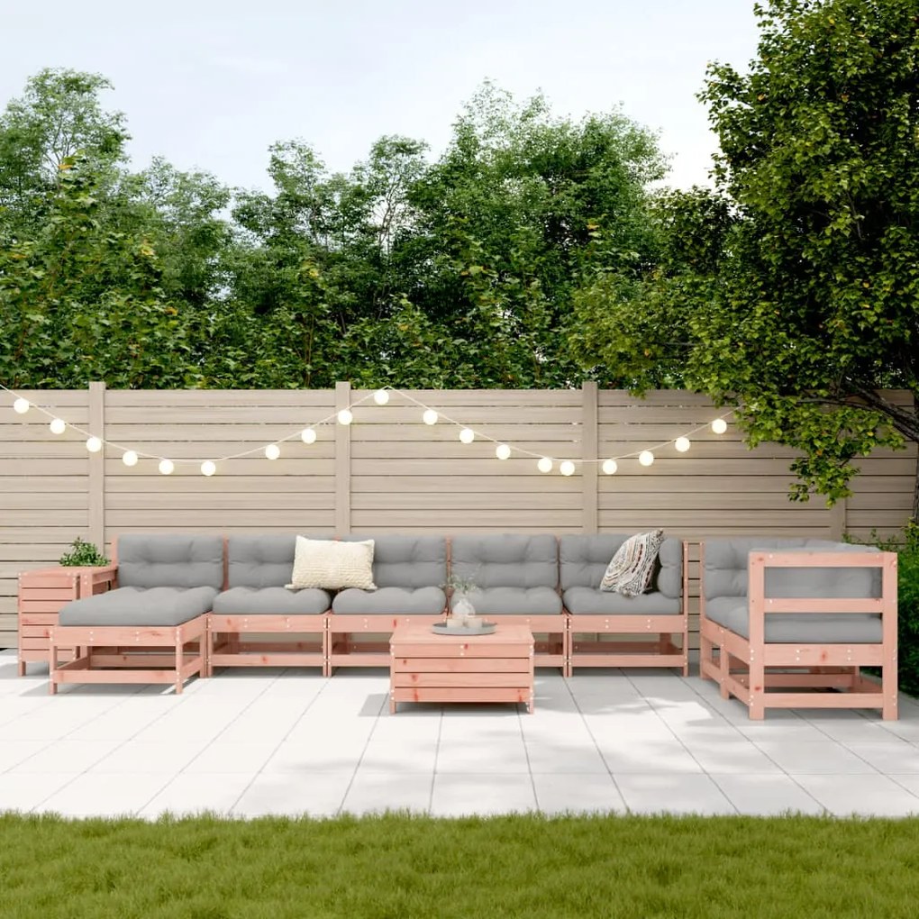10 pcs conjunto sofás jardim madeira abeto-de-douglas